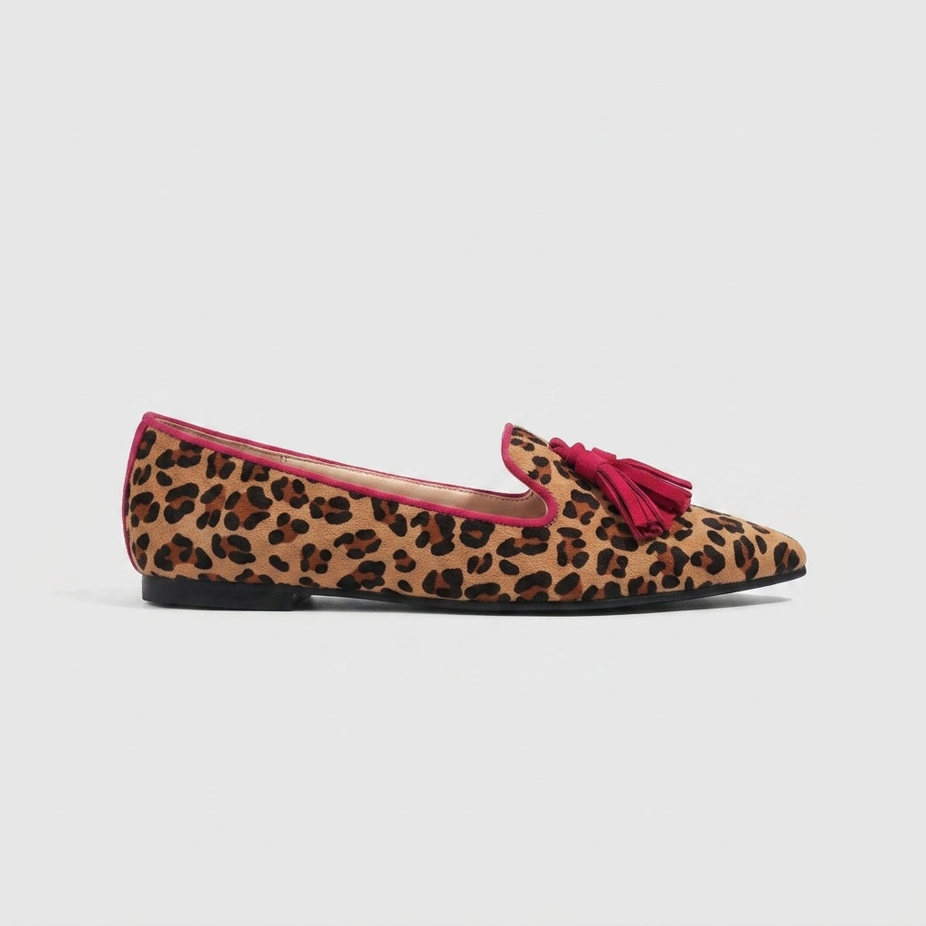 Women's Animal Print Pointed-Toe Loafers