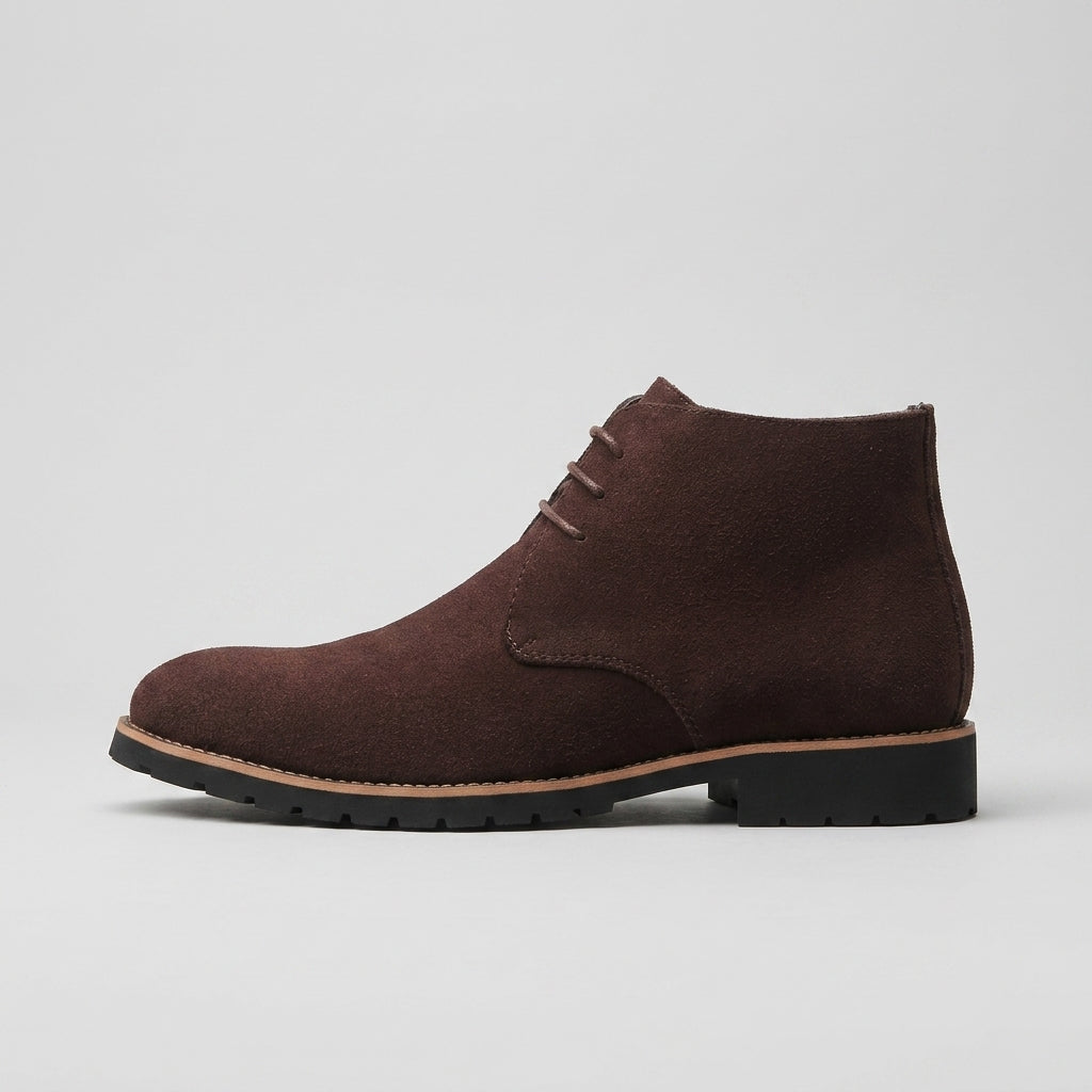 Men's Ankle Boots Suede Chukka Desert Boot Lace-Up Low Heel