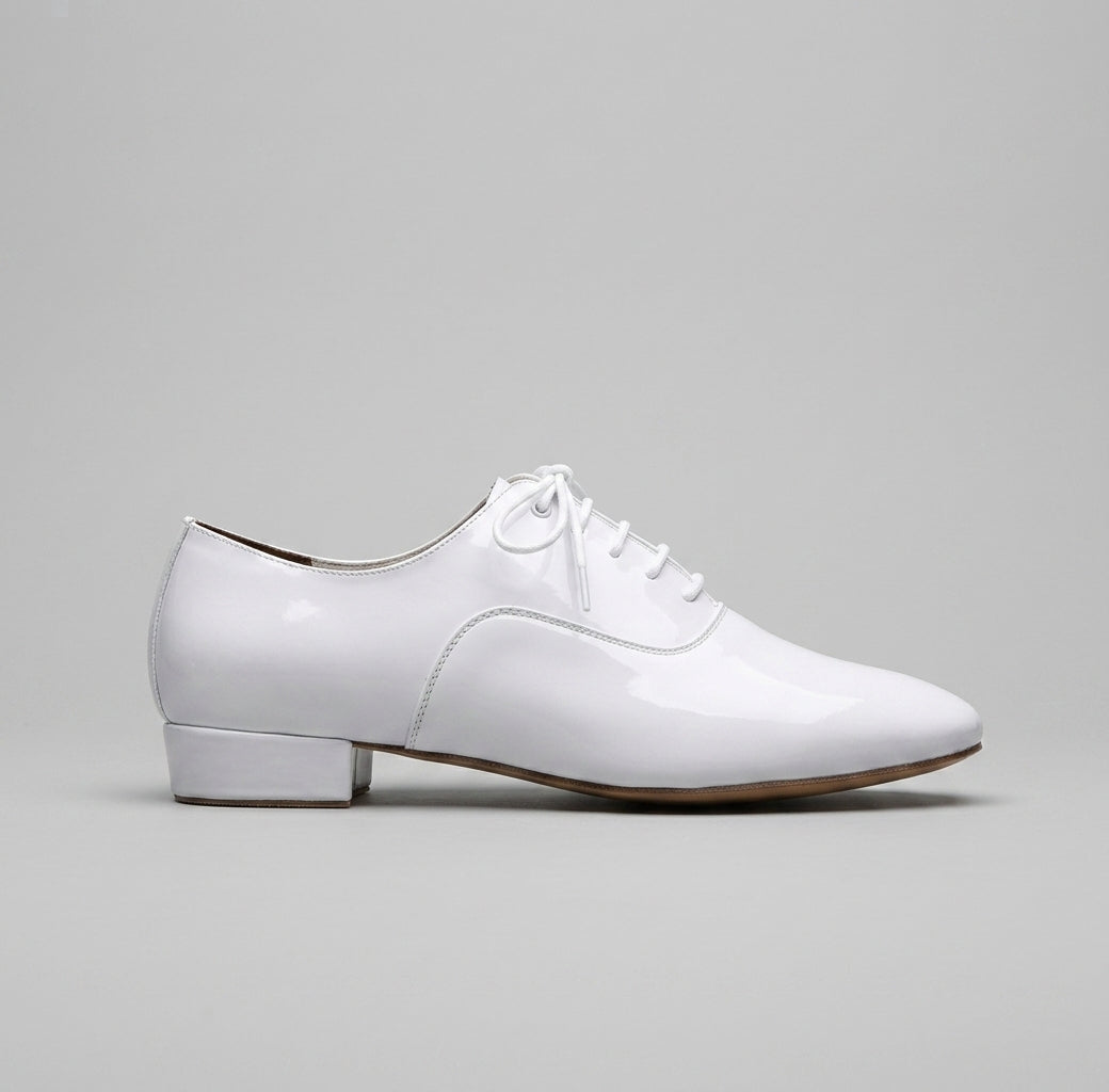 Men's Oxford Shoes Lace-Up Round Toe Low Block Heel Dance