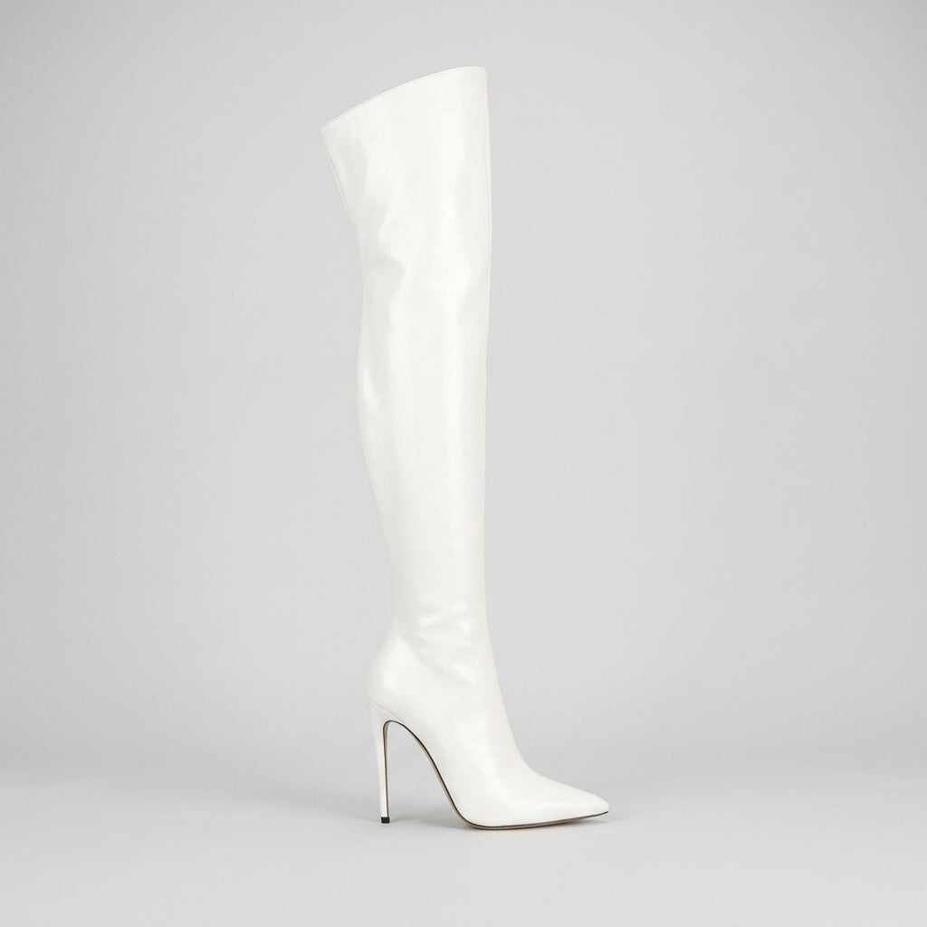 Women's Over-the-Knee Boots - Stiletto Heel - Side Zip Closure