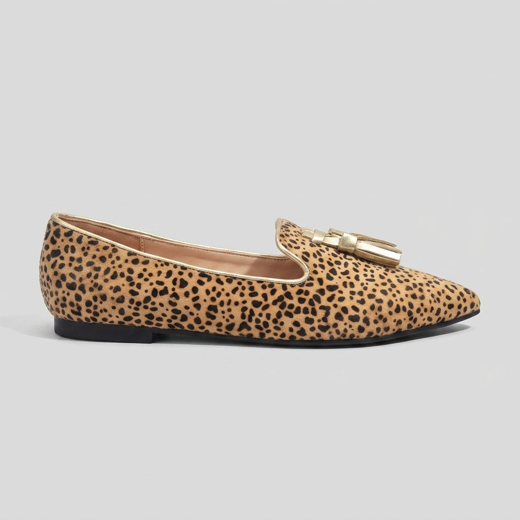 Women's Animal Print Pointed-Toe Loafers