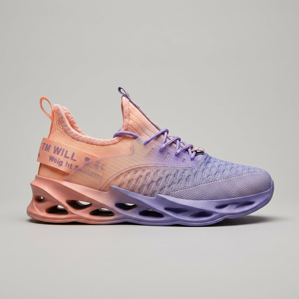 Women's Knit Blade Sole Sneakers - Round Toe