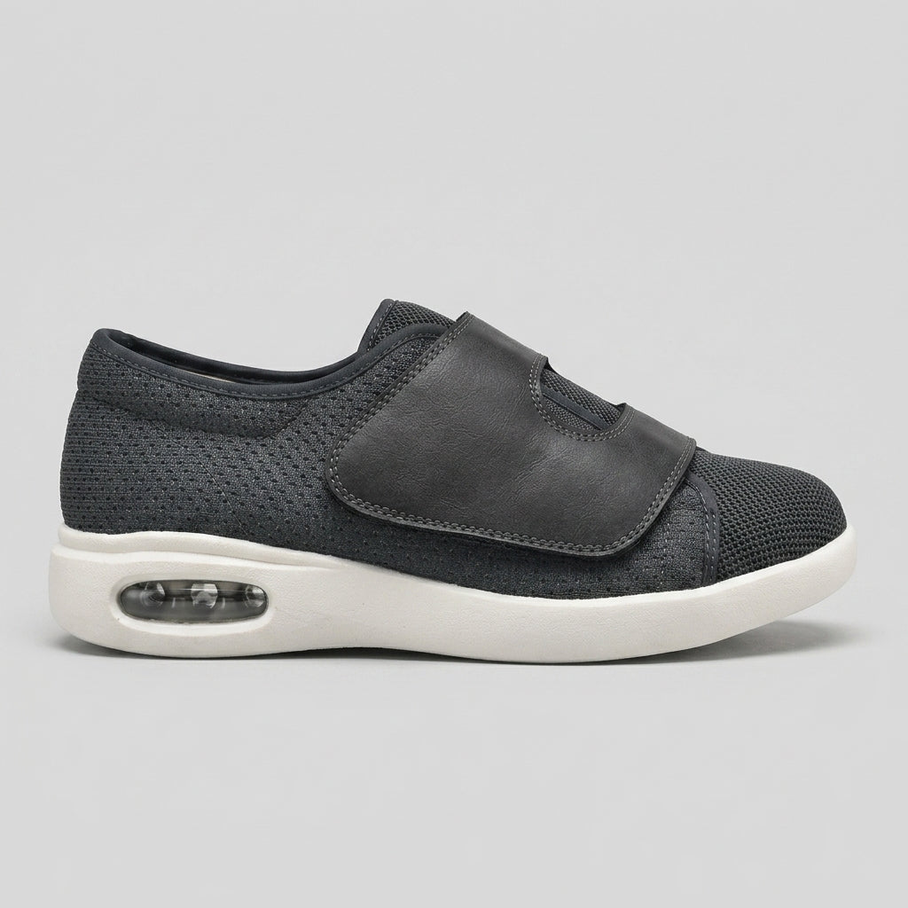 Unisex Trainers Hook-and-Loop Strap Mesh Upper Air-Cushioned Sole