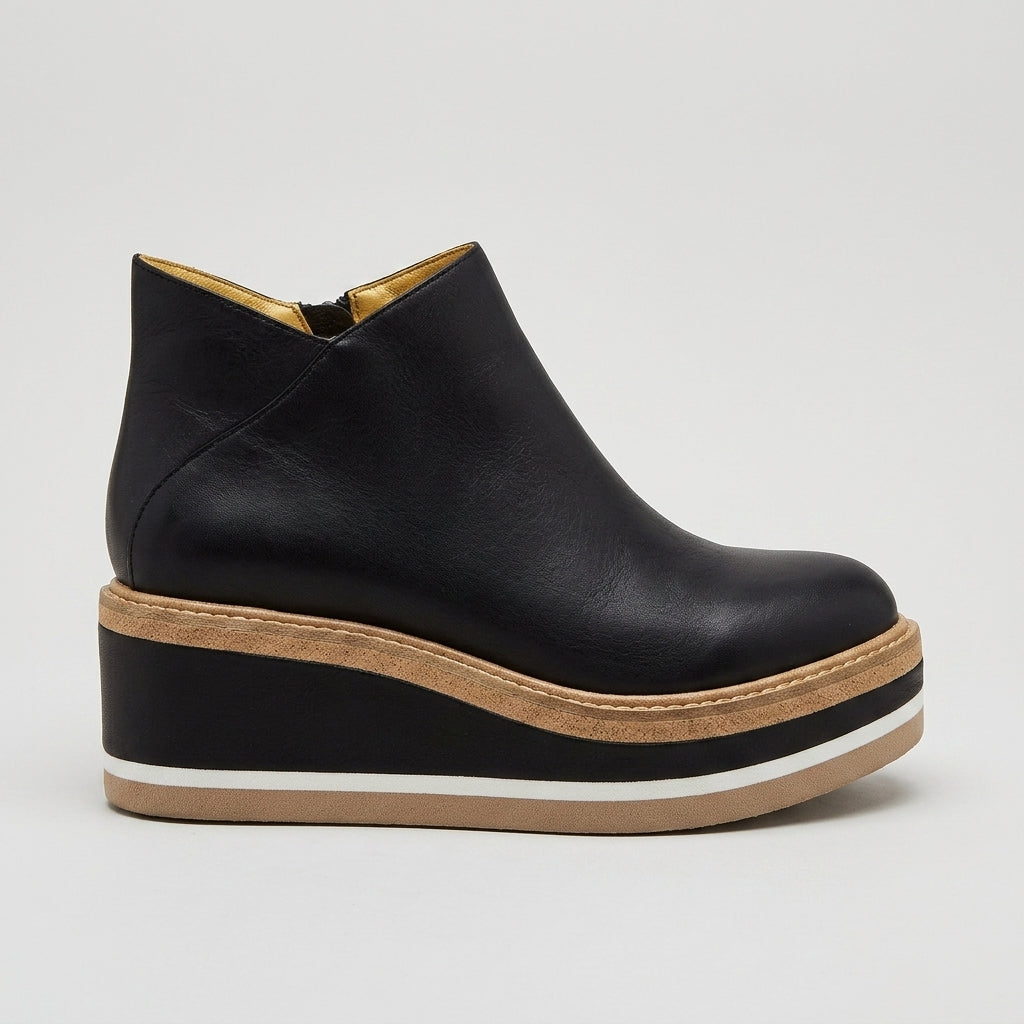 Women's Ankle Boots Platform Sole Chelsea Elastic Gusset