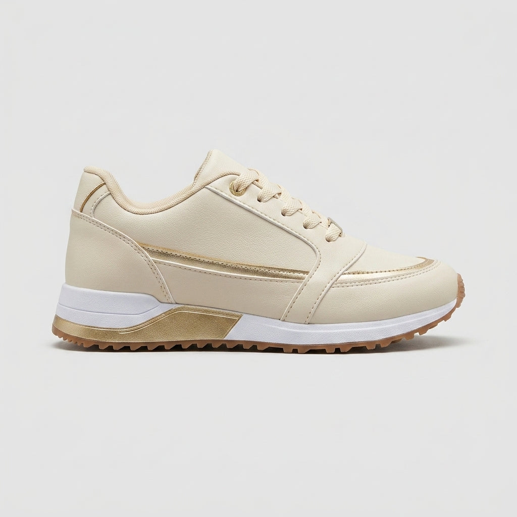 Women's Sneakers Lace-Up Low-Top Platform Sole Panelled
