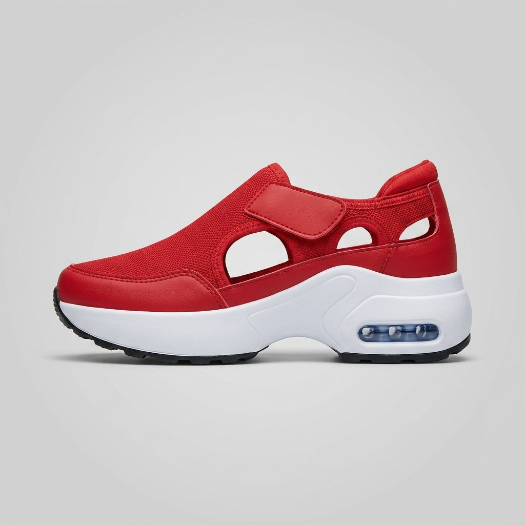 Women's Sneakers Mesh Hook-and-Loop Strap Chunky Sole