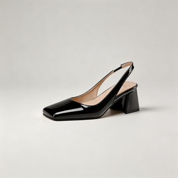 Calista | Patent Slingback Block Heels