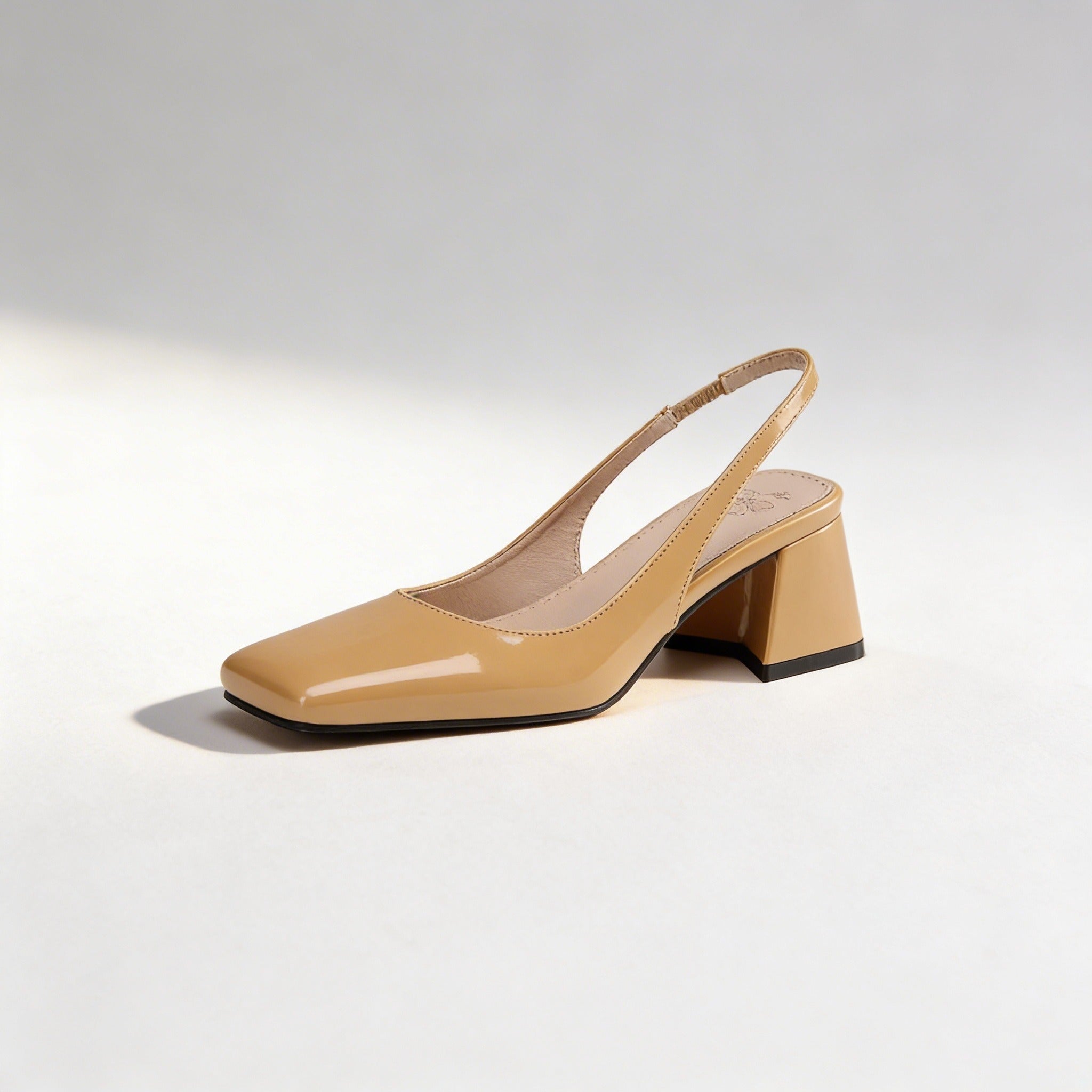 Calista | Patent Slingback Block Heels