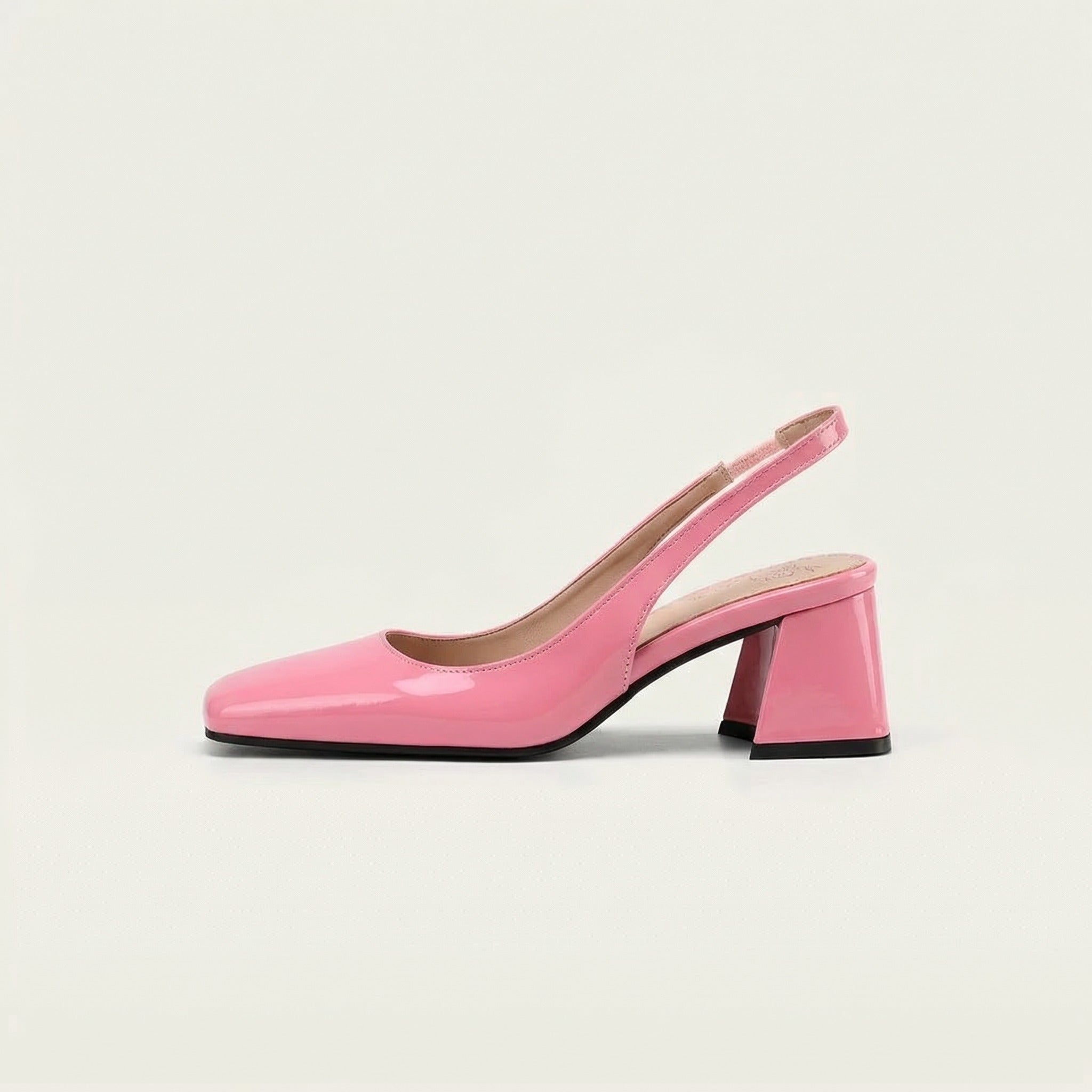 Calista | Patent Slingback Block Heels