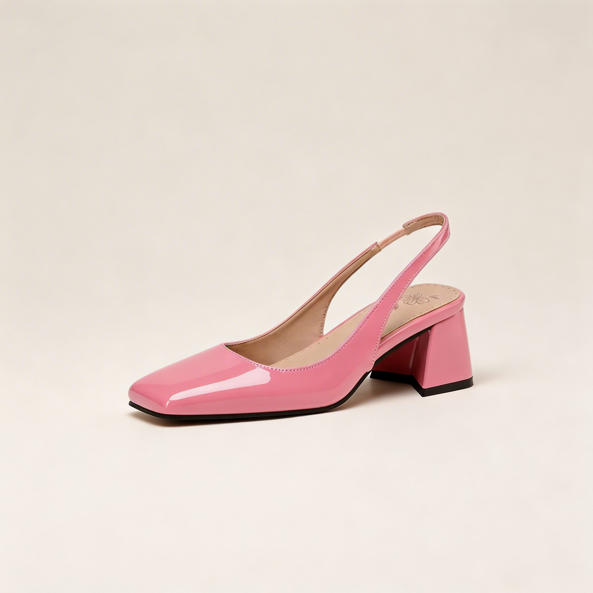 Calista | Patent Slingback Block Heels