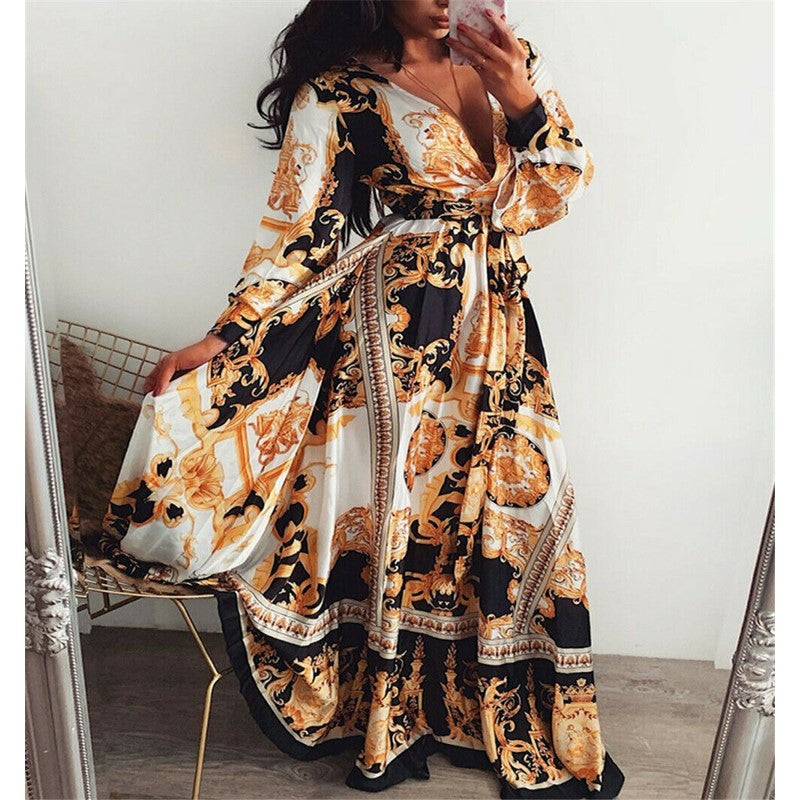 Georgia | Luxe Paisley Wrap Maxi Dress