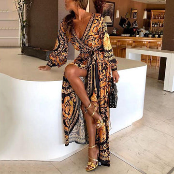 Georgia | Luxe Paisley Wrap Maxi Dress