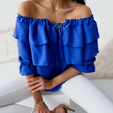 Ophelia | Romantic Off Shoulder Tiered Ruffle Top