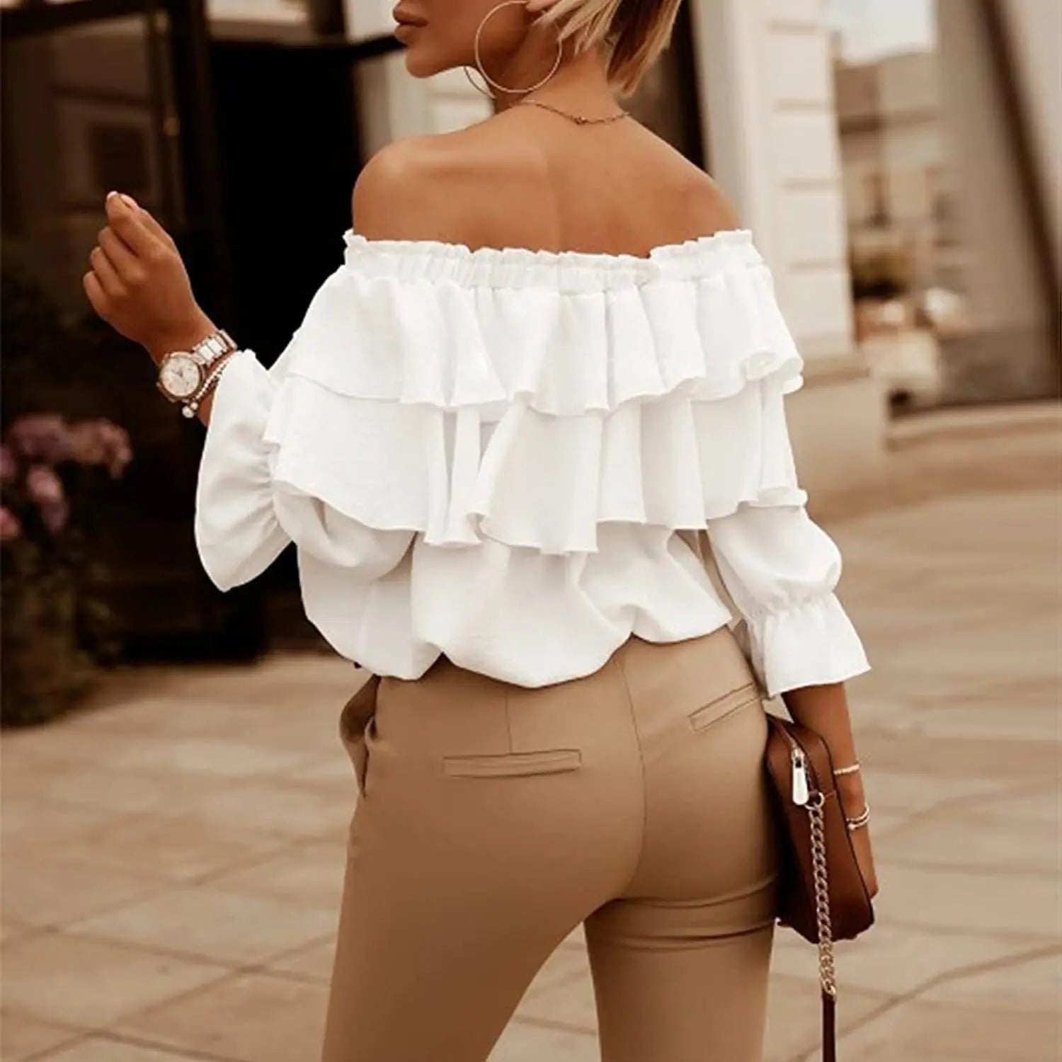 Ophelia | Romantic Off Shoulder Tiered Ruffle Top