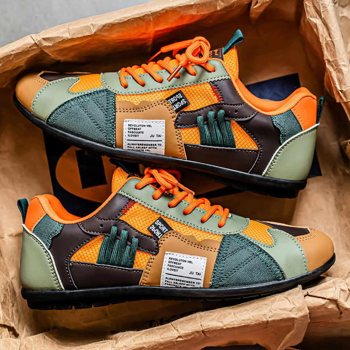 Kieran | Men's Sneakers Multi-Panel Patchwork Casual